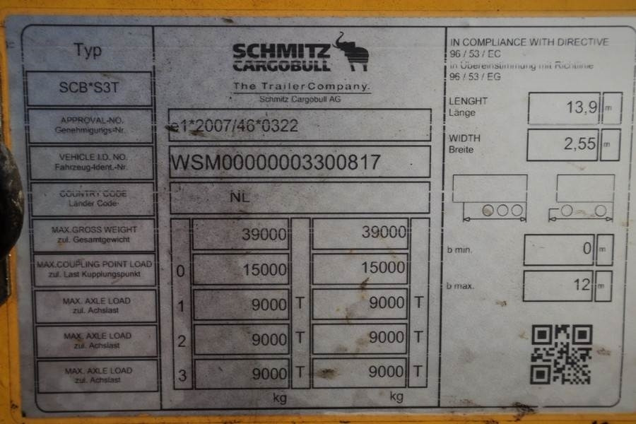 Schmitz CARG SCB3ST CoC Documents, TuV Loading Certificate - Брезентово ремарке: снимка 4 Schmitz CARG SCB3ST CoC Documents, TuV Loading Certificate - Брезентово ремарке: снимка 4