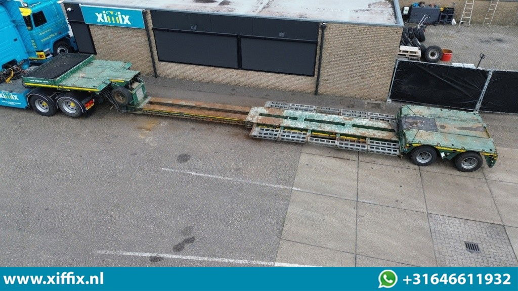 Faymonville 2-ass. Uitschuifbare dieplader met afneembare zwanenhals / 2x gestuu - Нискорамна площадка полуремарке: снимка 2 Faymonville 2-ass. Uitschuifbare dieplader met afneembare zwanenhals / 2x gestuu - Нискорамна площадка полуремарке: снимка 2