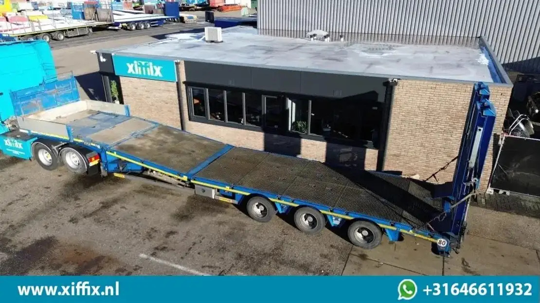 Faymonville 3-ass. Semi dieplader met dubbele hydr. Kleppen en hydr. Verstelbare - Нискорамна площадка полуремарке: снимка 1 Faymonville 3-ass. Semi dieplader met dubbele hydr. Kleppen en hydr. Verstelbare - Нискорамна площадка полуремарке: снимка 1