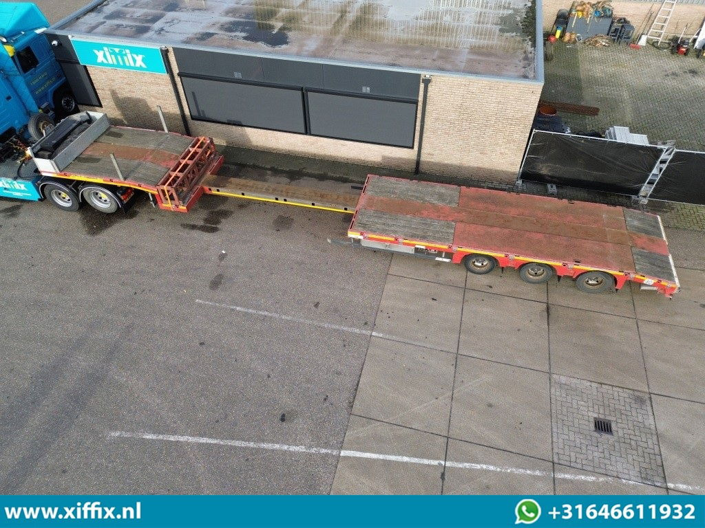 Faymonville 3-ass. Uitschuifbare semi dieplader / Naloop gestuurd - Нискорамна площадка полуремарке: снимка 2 Faymonville 3-ass. Uitschuifbare semi dieplader / Naloop gestuurd - Нискорамна площадка полуремарке: снимка 2