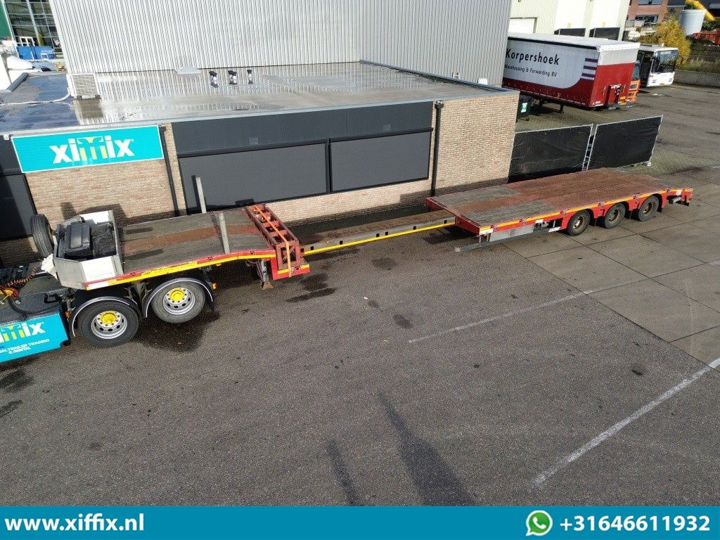 Faymonville 3-ass. Uitschuifbare semi dieplader / Naloop gestuurd - Нискорамна площадка полуремарке: снимка 1 Faymonville 3-ass. Uitschuifbare semi dieplader / Naloop gestuurd - Нискорамна площадка полуремарке: снимка 1