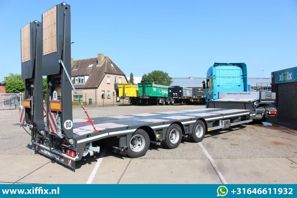 Faymonville TE Huur 3-ass. Semi dieplader met dubbele hydr. Kleppen en hefbed / - Нискорамна площадка полуремарке: снимка 4 Faymonville TE Huur 3-ass. Semi dieplader met dubbele hydr. Kleppen en hefbed / - Нискорамна площадка полуремарке: снимка 4