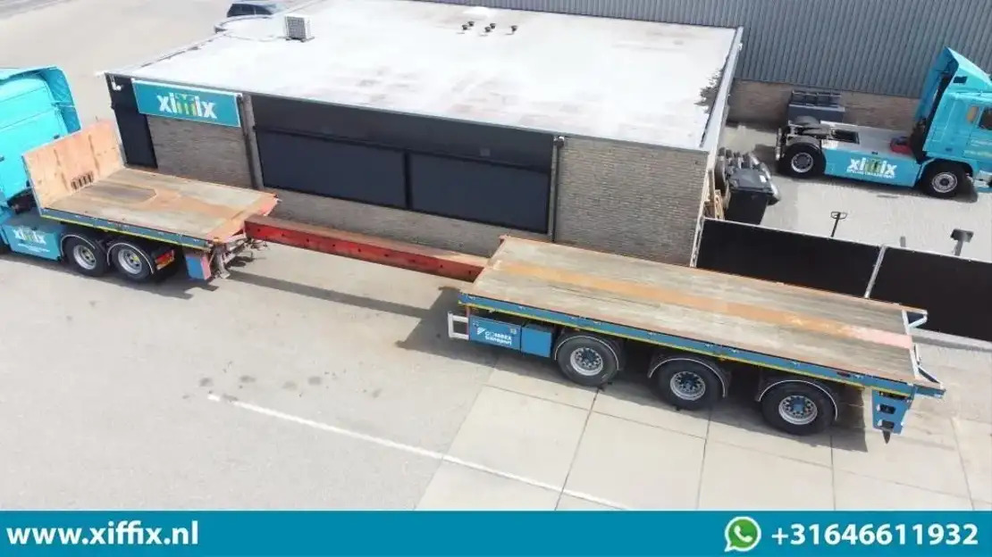 Floor 3-ass. Vlakke uitschuifbare oplegger / 2x gestuurd / 13908 - Бордово полуремарке/ Платформа: снимка 1 Floor 3-ass. Vlakke uitschuifbare oplegger / 2x gestuurd / 13908 - Бордово полуремарке/ Платформа: снимка 1