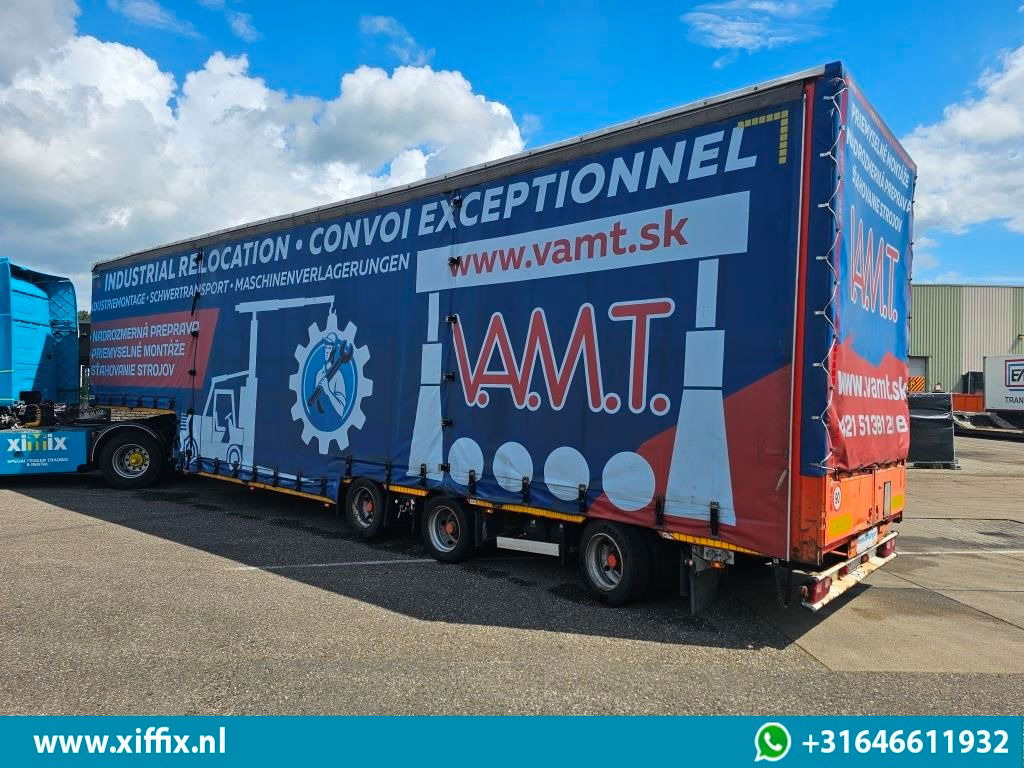 Meusburger 3-ass. Dieplader met huifopbouw / Naloop gestuurd - Нискорамна площадка полуремарке: снимка 4 Meusburger 3-ass. Dieplader met huifopbouw / Naloop gestuurd - Нискорамна площадка полуремарке: снимка 4