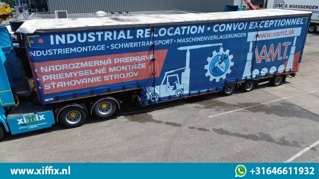 Meusburger 3-ass. Dieplader met huifopbouw / Naloop gestuurd - Нискорамна площадка полуремарке: снимка 1 Meusburger 3-ass. Dieplader met huifopbouw / Naloop gestuurd - Нискорамна площадка полуремарке: снимка 1