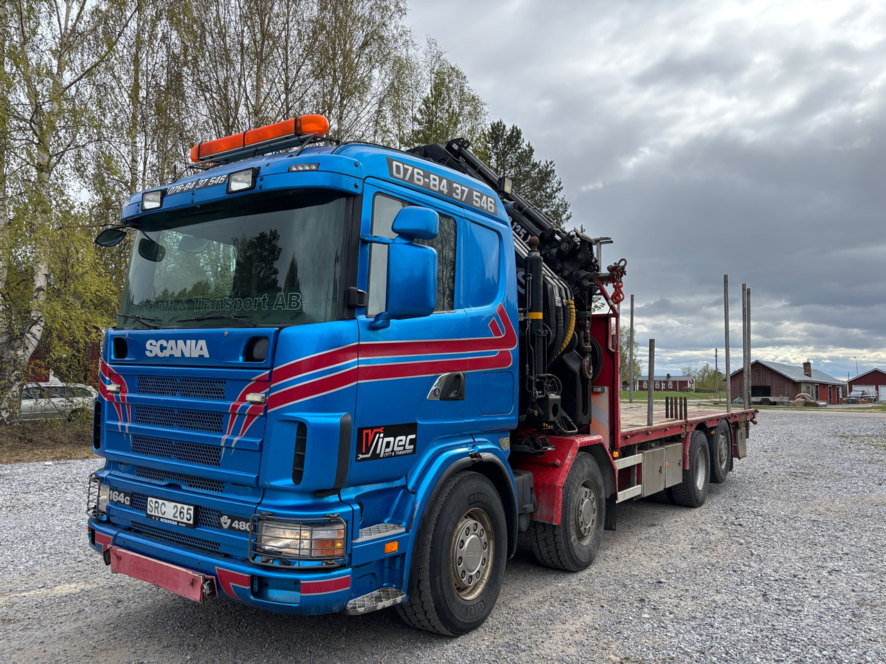 Scania 164G - Камион с кран: снимка 1 Scania 164G - Камион с кран: снимка 1