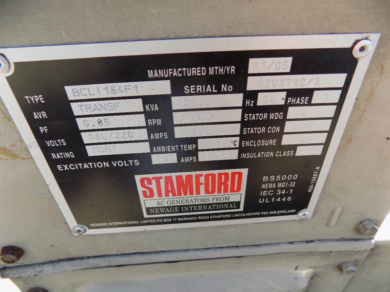 Електрогенератор Lister aggregaat 3 cill. lister 25 kva met stamford dynamo keuze uit 2 stuks: снимка 8