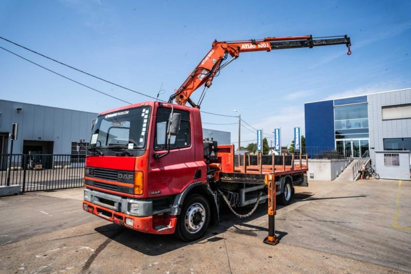 DAF 65.180 - ATLAS 100.1 - Бордови камион, Камион с кран: снимка 1 DAF 65.180 - ATLAS 100.1 - Бордови камион, Камион с кран: снимка 1