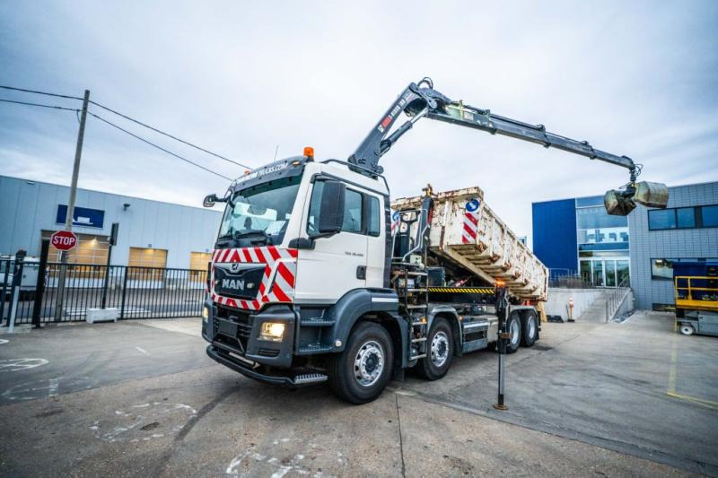 MAN TGS 32.420 BL + HIAB X-HIDUO 188/3x - Мултилифт с кука камион, Камион с кран: снимка 1 MAN TGS 32.420 BL + HIAB X-HIDUO 188/3x - Мултилифт с кука камион, Камион с кран: снимка 1