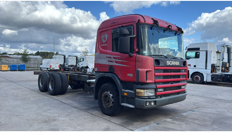 Scania 114 - 380 (6X4 / GRAND PONT / LAMES / BIG AXLE / STEEL SUSP. / BOITE MANUELLE / MANUAL GEARBOX) - Шаси кабина: снимка 5 Scania 114 - 380 (6X4 / GRAND PONT / LAMES / BIG AXLE / STEEL SUSP. / BOITE MANUELLE / MANUAL GEARBOX) - Шаси кабина: снимка 5