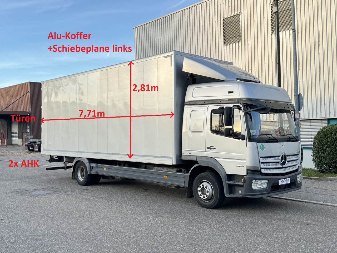 Mercedes-Benz Atego 1524 Alu-Koffer Schiebeplane Gr.Haus ATM - Камион фургон: снимка 1 Mercedes-Benz Atego 1524 Alu-Koffer Schiebeplane Gr.Haus ATM - Камион фургон: снимка 1