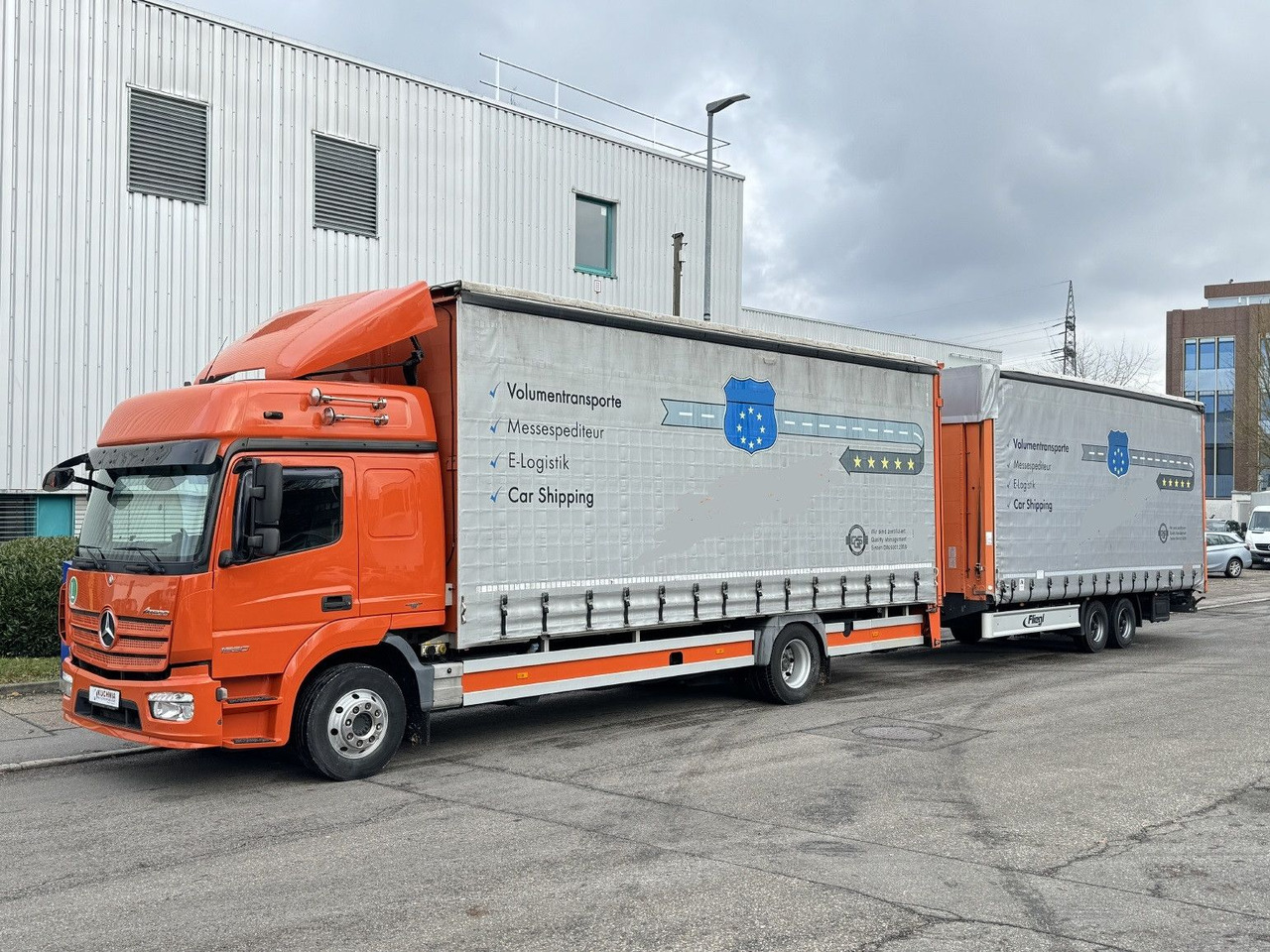 Mercedes-Benz Atego 1530 LL + Anhänger Doppelstock LBW Plane - Автовоз камион: снимка 4 Mercedes-Benz Atego 1530 LL + Anhänger Doppelstock LBW Plane - Автовоз камион: снимка 4