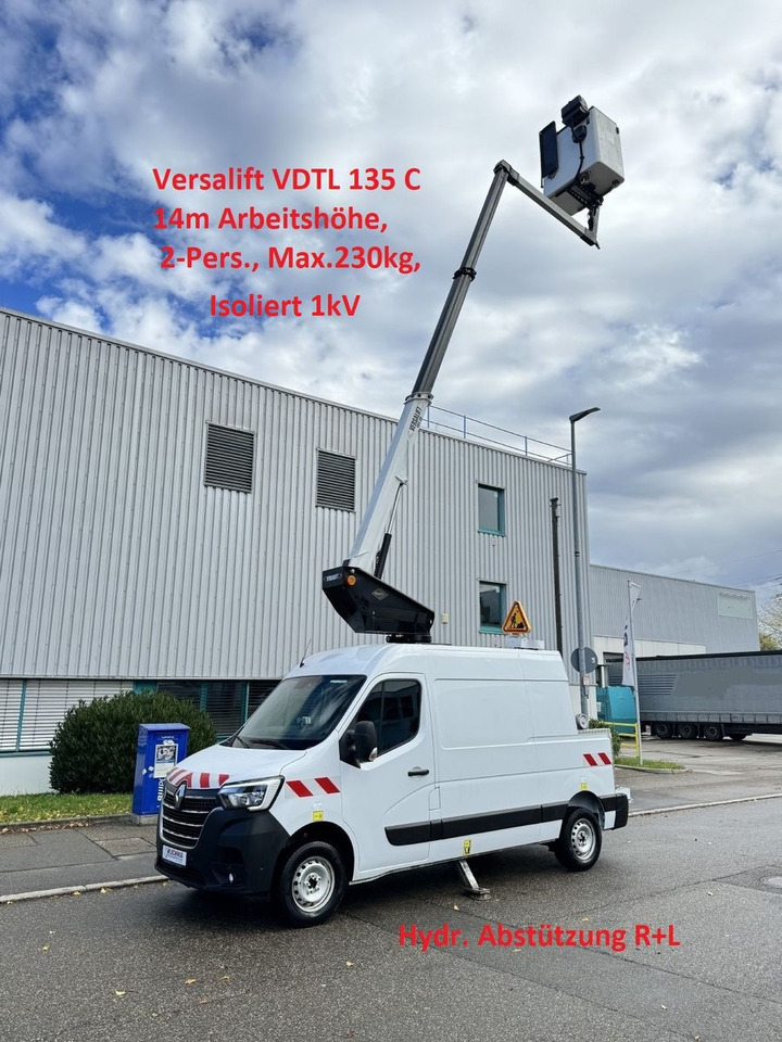 Renault MASTER Versalift VDTL 135 C, 14m 230kg Abstützun - Автовишка: снимка 1 Renault MASTER Versalift VDTL 135 C, 14m 230kg Abstützun - Автовишка: снимка 1