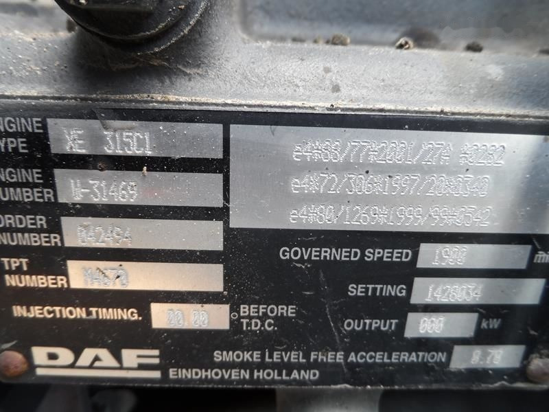 DAF XE315C 430 E3 DAF XF 95 - Двигател за Камион: снимка 4 DAF XE315C 430 E3 DAF XF 95 - Двигател за Камион: снимка 4