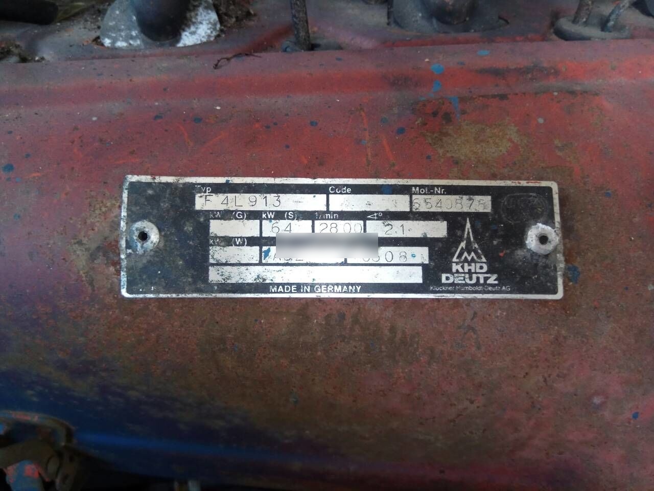 Deutz F4L913 - Двигател за Камион: снимка 5 Deutz F4L913 - Двигател за Камион: снимка 5