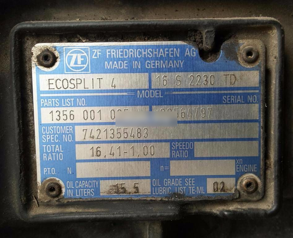 ZF 16S2230 TD Renault Premium - Скоростна кутия за Камион: снимка 3 ZF 16S2230 TD Renault Premium - Скоростна кутия за Камион: снимка 3