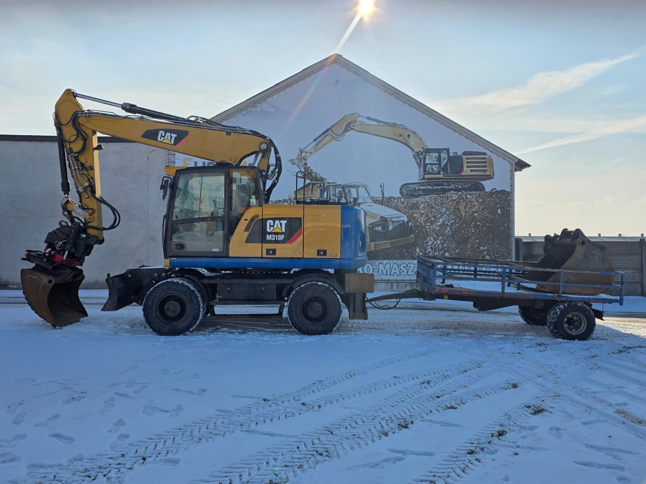 Caterpillar M318F, 2018 ROK, PODPORY + PŁUG, ROTOTILT - Колесен багер: снимка 1 Caterpillar M318F, 2018 ROK, PODPORY + PŁUG, ROTOTILT - Колесен багер: снимка 1