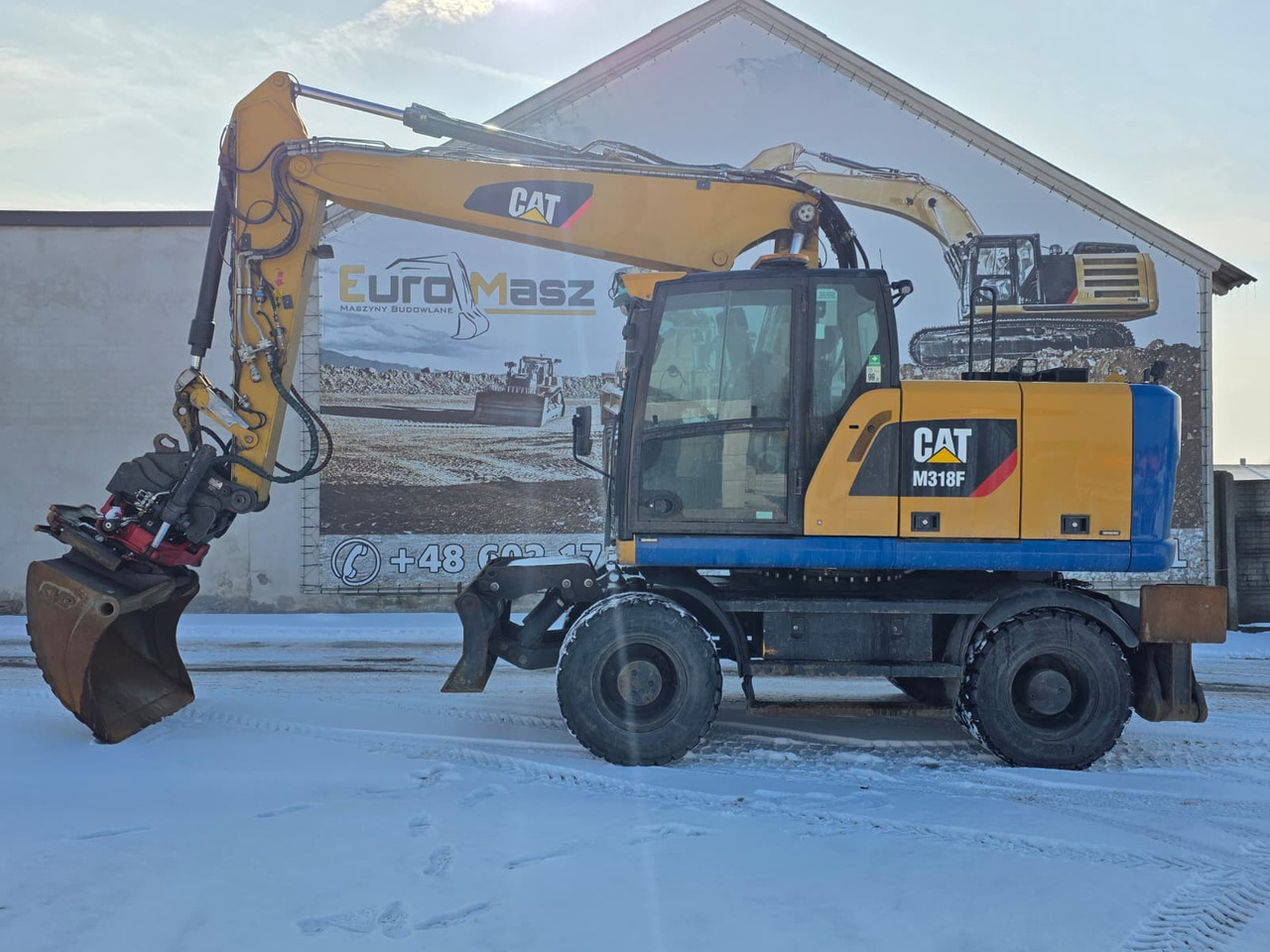 Caterpillar M318F, 2018 ROK, PODPORY + PŁUG, ROTOTILT - Колесен багер: снимка 2 Caterpillar M318F, 2018 ROK, PODPORY + PŁUG, ROTOTILT - Колесен багер: снимка 2