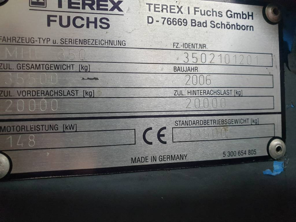 Багер за манипулиране на материали Fuchs MHL350D: снимка 20