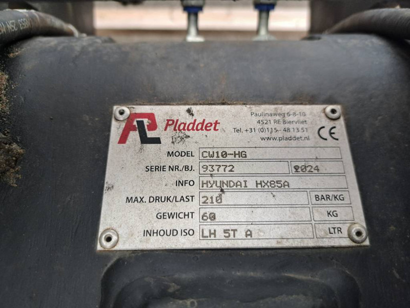 Pladdet CW10 hydraulick Quic Coupler HX85A - Бързо сменник за Строителна техника: снимка 5 Pladdet CW10 hydraulick Quic Coupler HX85A - Бързо сменник за Строителна техника: снимка 5