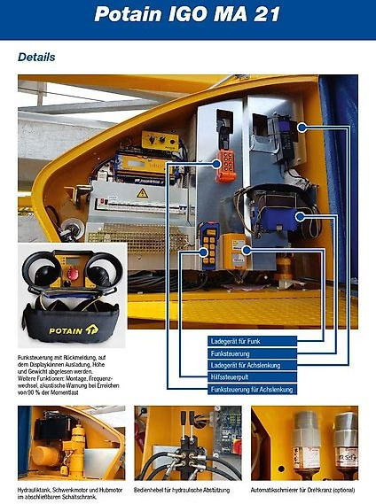 Potain IGO MA 21 - Самоиздигащ се кулокран: снимка 5 Potain IGO MA 21 - Самоиздигащ се кулокран: снимка 5
