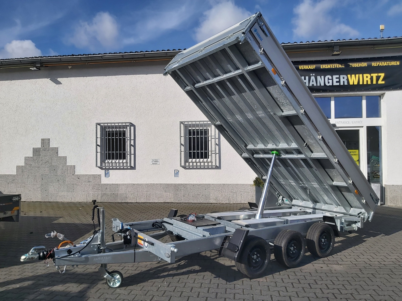 Hapert COBALT HM-3 405x200x30cm Ferro Elektro + NHP Rampen Heckstützen Tridem 3500kg Abverkauf - Самосвал ремарке: снимка 1 Hapert COBALT HM-3 405x200x30cm Ferro Elektro + NHP Rampen Heckstützen Tridem 3500kg Abverkauf - Самосвал ремарке: снимка 1