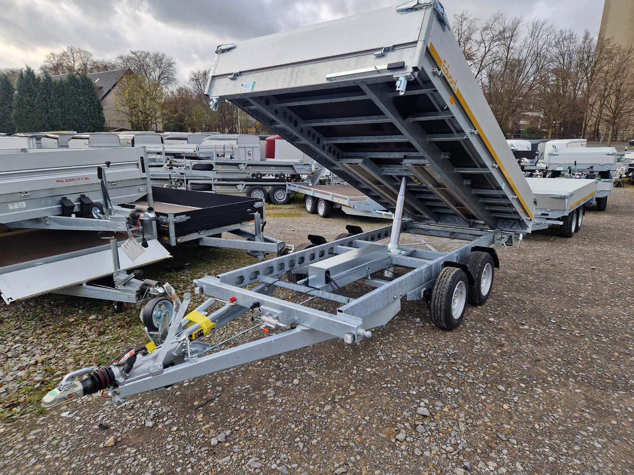 Самосвал ремарке Kipper 4020 406x200x30cm Elektrisch+Notpumpe Rampen Stützen LfH 72 (XL) 3500kg: снимка 6