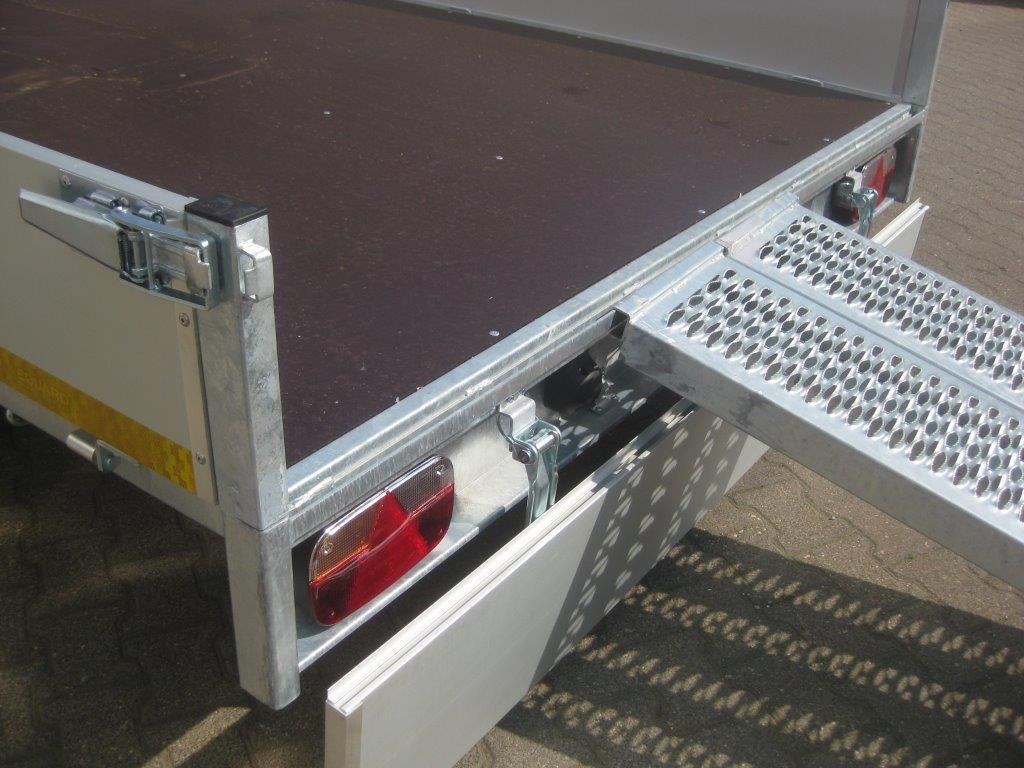 Бордово ремарке/ Платформа Multi Transporter 406x200x30cm Rampen Seilwinde 13" niedrig Fahrwerk (XL) 2700kg: снимка 6