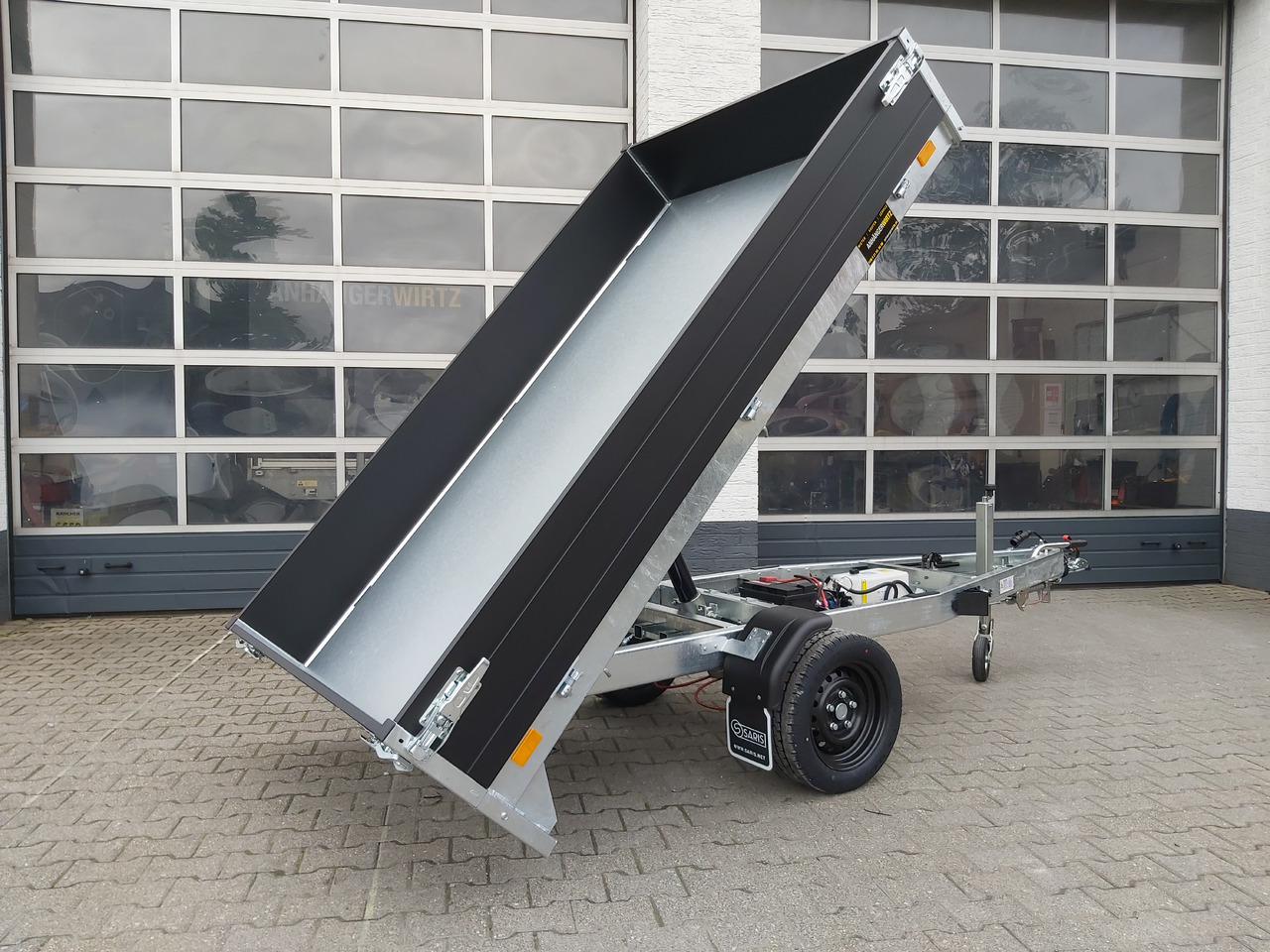Saris Kipper K1 256 150 1500 1 256x150x30cm black Elektro 13" (S) 1500kg - Самосвал ремарке: снимка 5 Saris Kipper K1 256 150 1500 1 256x150x30cm black Elektro 13" (S) 1500kg - Самосвал ремарке: снимка 5