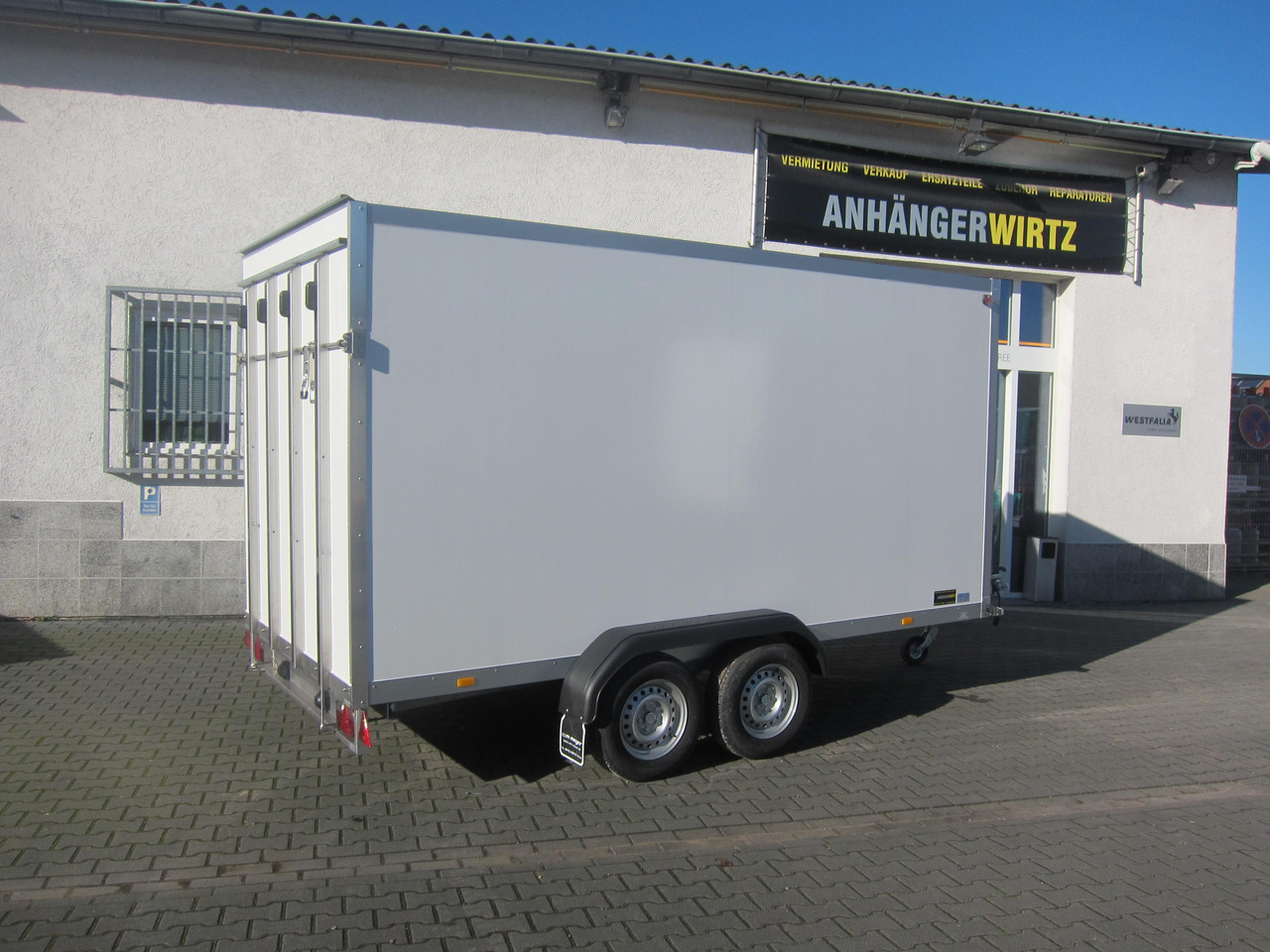 WM Meyer Koffer AZ 2740/185 S35 + Heckrampe 401x185x205cm (XL) 2700kg Januar Aktion Modell 2024 - Затворена каросерия ремарке: снимка 4 WM Meyer Koffer AZ 2740/185 S35 + Heckrampe 401x185x205cm (XL) 2700kg Januar Aktion Modell 2024 - Затворена каросерия ремарке: снимка 4