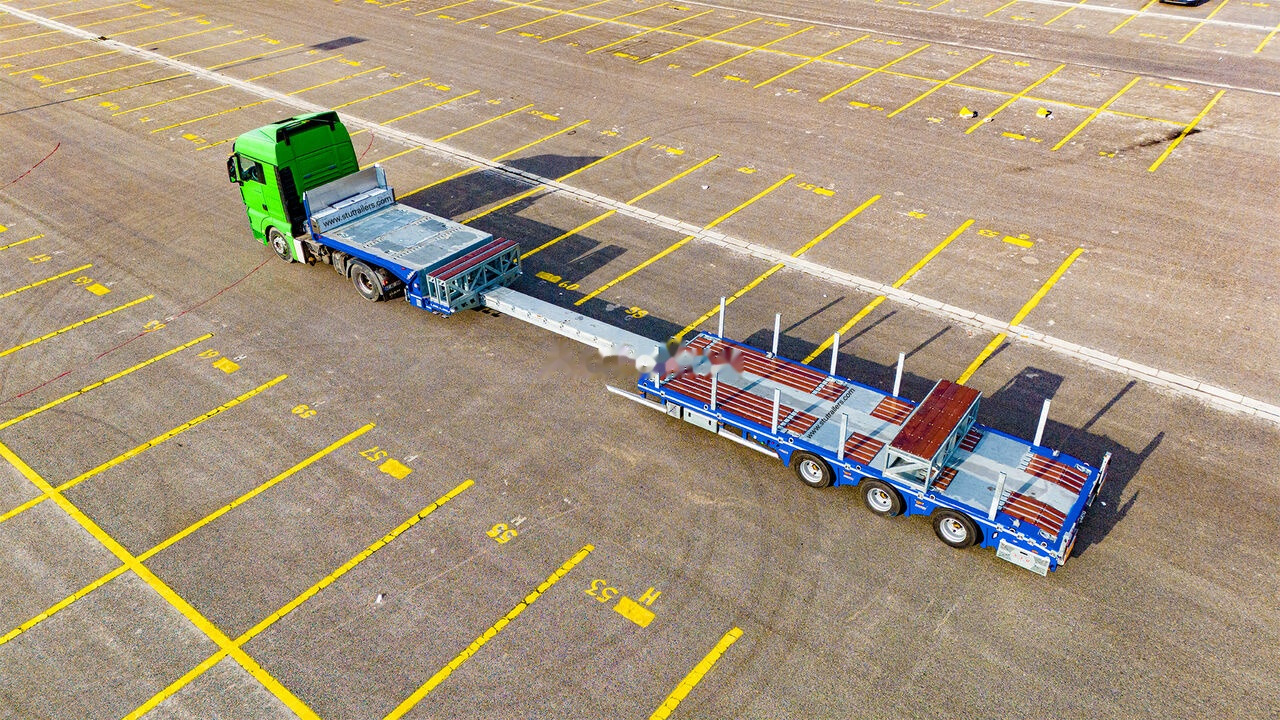 STU 3 Axle Hydraulic Steering Low Loader - Нискорамна площадка полуремарке: снимка 3 STU 3 Axle Hydraulic Steering Low Loader - Нискорамна площадка полуремарке: снимка 3