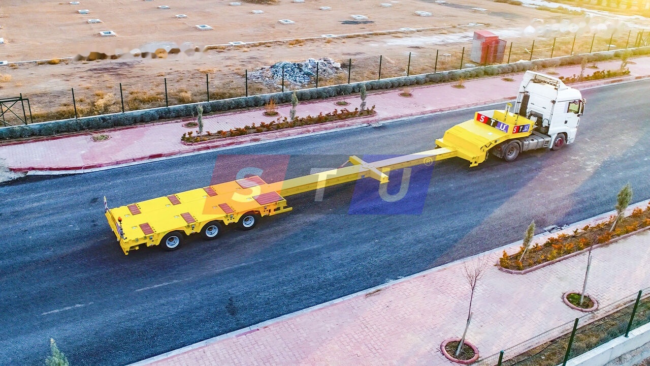 STU 3 Axle Hydraulic Steering Low Loader - Нискорамна площадка полуремарке: снимка 1 STU 3 Axle Hydraulic Steering Low Loader - Нискорамна площадка полуремарке: снимка 1