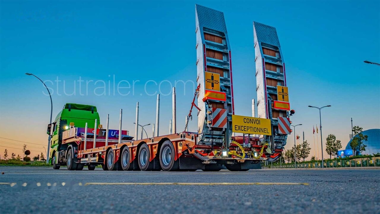 STU 4 Axle Extendable Lowbed Trailer - Нискорамна площадка полуремарке: снимка 1 STU 4 Axle Extendable Lowbed Trailer - Нискорамна площадка полуремарке: снимка 1