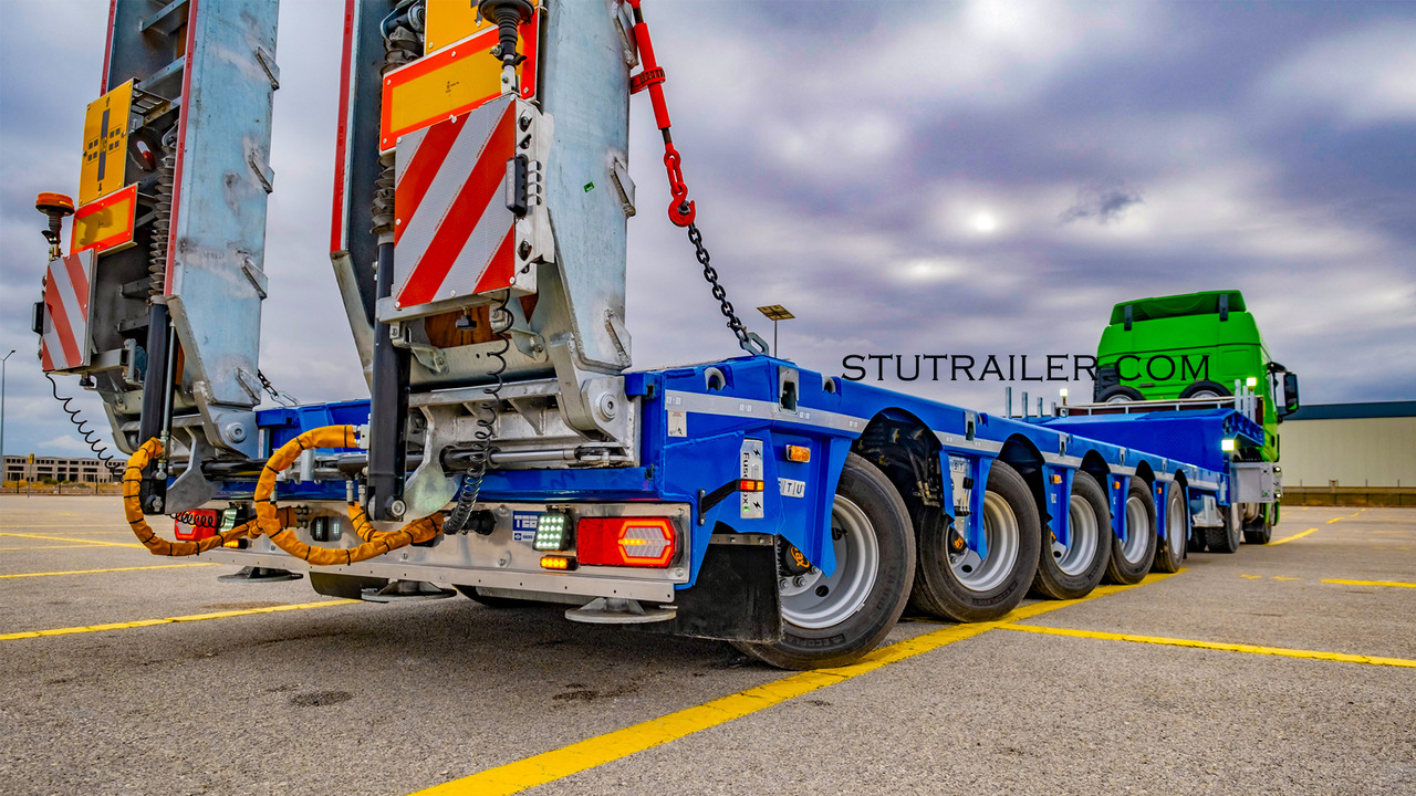 STU 5 Axle Hydraulic Steering Extendable Low Laoder - Нискорамна площадка полуремарке: снимка 1 STU 5 Axle Hydraulic Steering Extendable Low Laoder - Нискорамна площадка полуремарке: снимка 1
