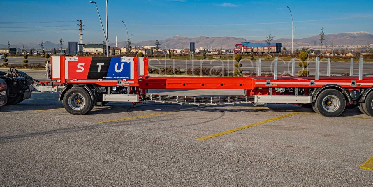 Нови Нискорамна площадка ремарке За превоз на тежка техника STU Boat Drawbar Trailer / Bateau ATTACHE Remorque: снимка 26