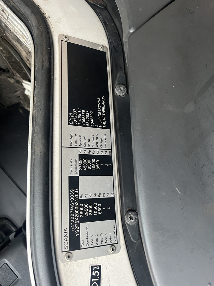 Scania P320 6x2 Chassis Cab - Шаси кабина: снимка 5 Scania P320 6x2 Chassis Cab - Шаси кабина: снимка 5