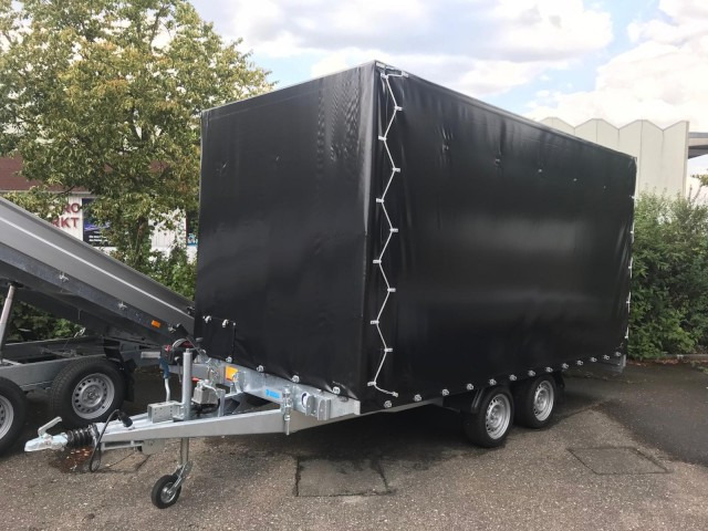 Hapert Indigo HT-2 Transporter 4050 x 2000 mm, 3,0 to. Rampe, mit Hochplane 200 cm - Ремарке за кола: снимка 1 Hapert Indigo HT-2 Transporter 4050 x 2000 mm, 3,0 to. Rampe, mit Hochplane 200 cm - Ремарке за кола: снимка 1