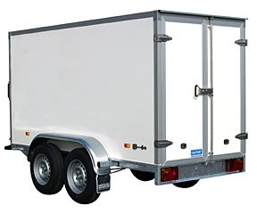 Hapert Sapphire L-2 300x150x180cm, ZG 2,0 to., Koffer Türe, glatte Wände - Затворена каросерия ремарке: снимка 1 Hapert Sapphire L-2 300x150x180cm, ZG 2,0 to., Koffer Türe, glatte Wände - Затворена каросерия ремарке: снимка 1