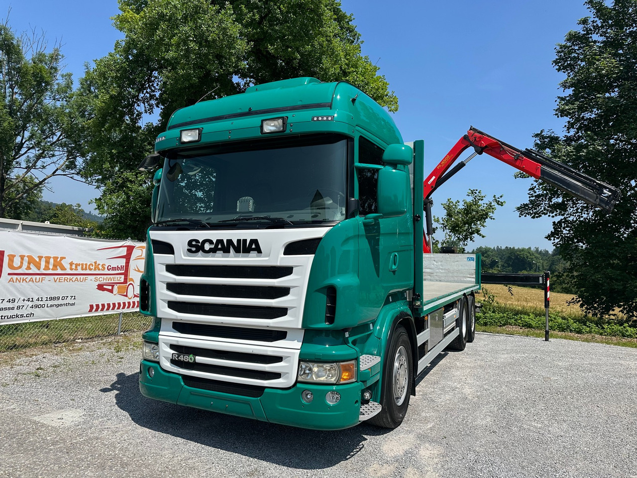 SCANIA R 480 6x2 Palfinger 16502 - Бордови камион, Камион с кран: снимка 1 SCANIA R 480 6x2 Palfinger 16502 - Бордови камион, Камион с кран: снимка 1