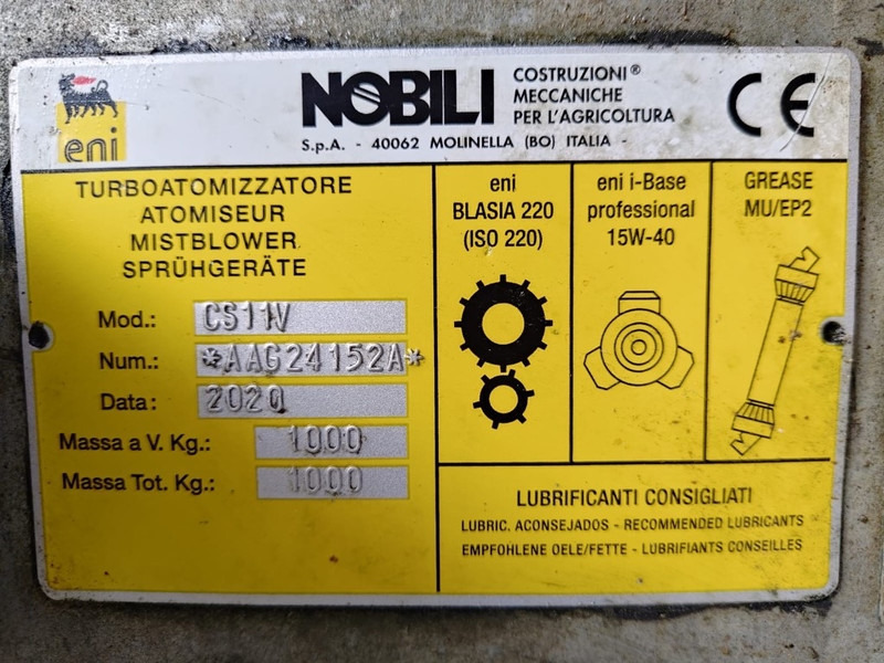 Nobili Ventis 502-1001 T OTF - Прикачна пръскачка: снимка 4 Nobili Ventis 502-1001 T OTF - Прикачна пръскачка: снимка 4