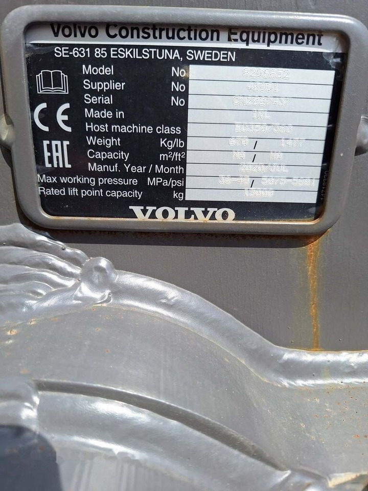 Volvo 8296852 Volvo EC350/380 - Бързо сменник за Багер: снимка 5 Volvo 8296852 Volvo EC350/380 - Бързо сменник за Багер: снимка 5