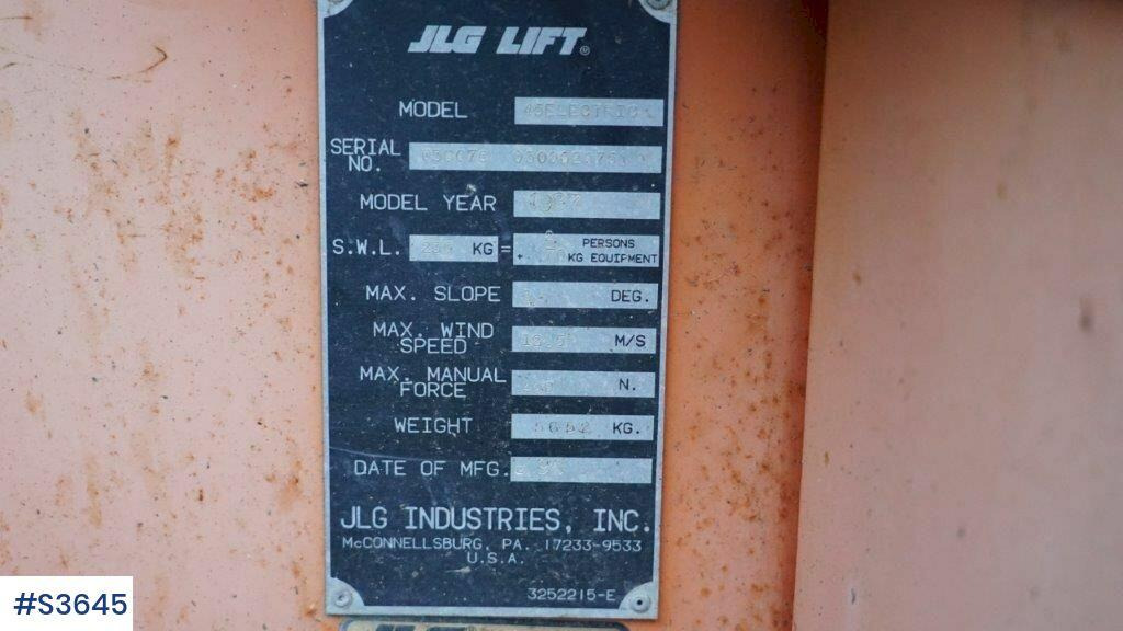 JLG 45ELECTRIC Boom lift Repair Object - Работна площадка: снимка 4 JLG 45ELECTRIC Boom lift Repair Object - Работна площадка: снимка 4