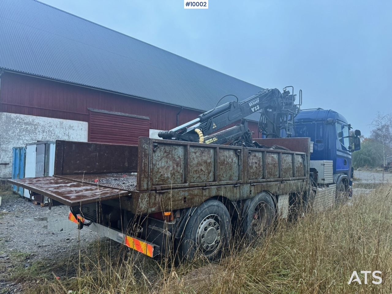 Scania R124 6x2 Flatbed truck with timber crane - Бордови камион, Камион с кран: снимка 4 Scania R124 6x2 Flatbed truck with timber crane - Бордови камион, Камион с кран: снимка 4