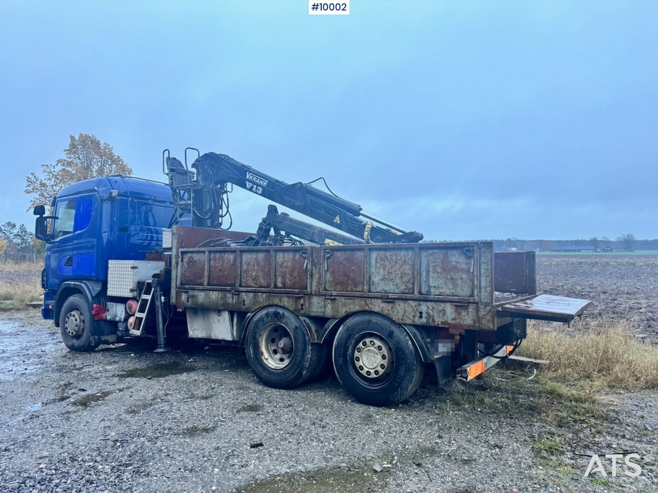 Scania R124 6x2 Flatbed truck with timber crane - Бордови камион, Камион с кран: снимка 3 Scania R124 6x2 Flatbed truck with timber crane - Бордови камион, Камион с кран: снимка 3