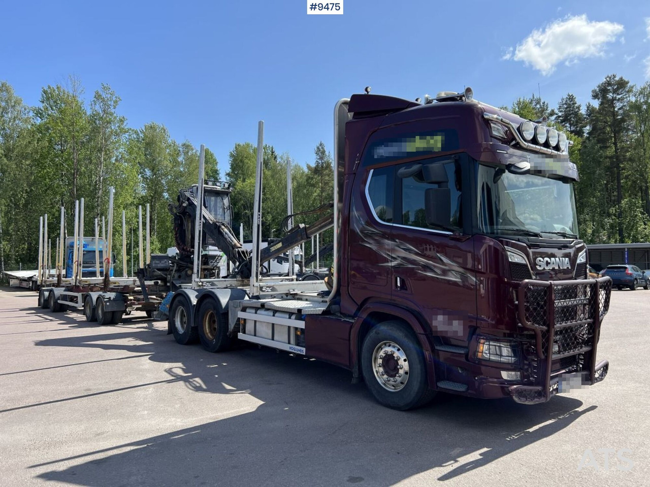 Scania R580 Timmerbil med kran och släp, Timmerekipage - Камион за дърва: снимка 2 Scania R580 Timmerbil med kran och släp, Timmerekipage - Камион за дърва: снимка 2