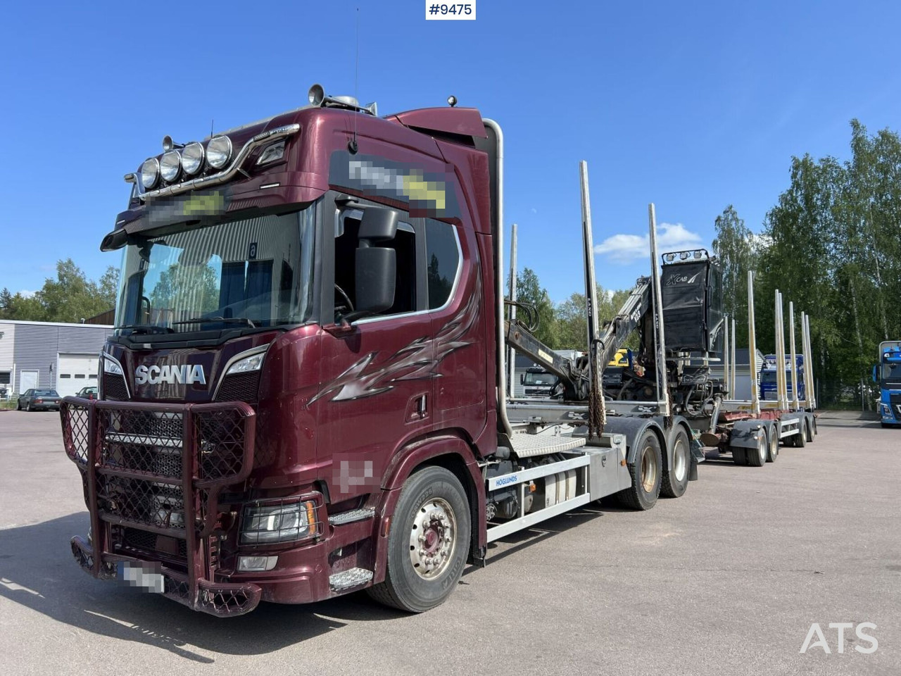 Scania R580 Timmerbil med kran och släp, Timmerekipage - Камион за дърва: снимка 1 Scania R580 Timmerbil med kran och släp, Timmerekipage - Камион за дърва: снимка 1