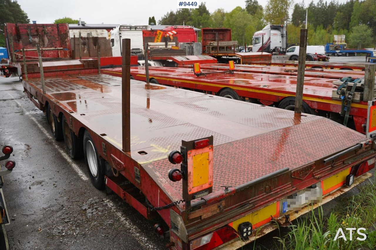 Trombon trailer BROSHUIS E-2190/27 - Нискорамна площадка ремарке: снимка 1 Trombon trailer BROSHUIS E-2190/27 - Нискорамна площадка ремарке: снимка 1