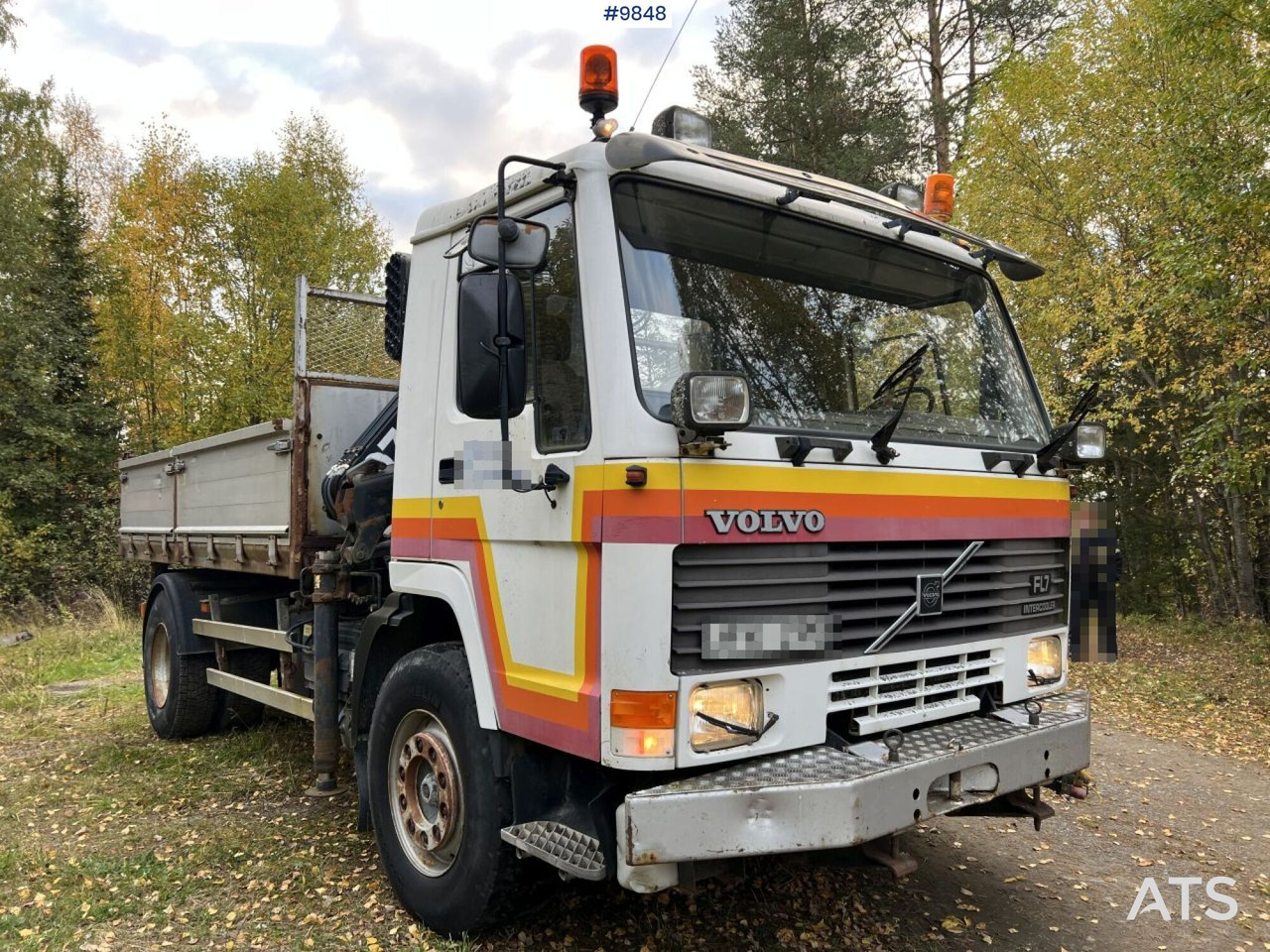 VOLVO FL7 4X2 Crane truck/Dump truck with Hiab071 crane - Самосвал камион, Камион с кран: снимка 2 VOLVO FL7 4X2 Crane truck/Dump truck with Hiab071 crane - Самосвал камион, Камион с кран: снимка 2