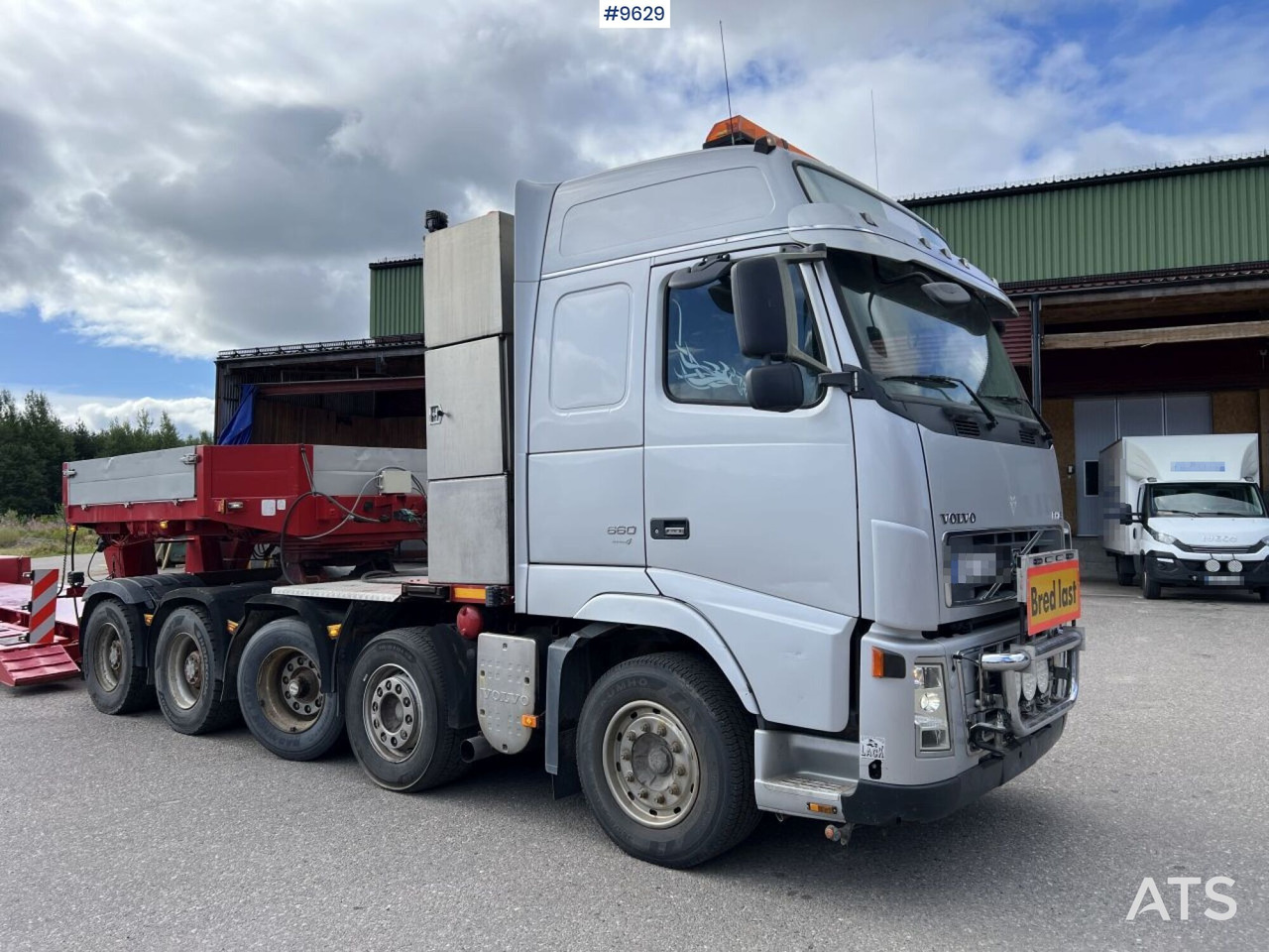 Влекач, Нискорамна площадка полуремарке Volvo FH16 5-axle tractor unit, GOLDHOFER STZ-VL 4-41/80 trailer: снимка 10