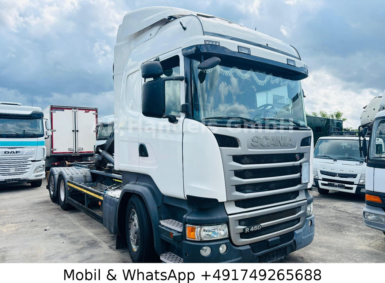 Scania R450 LL 6x2 *Retarder/Hiab-OPT20S59/Standklima - Мултилифт с кука камион: снимка 1 Scania R450 LL 6x2 *Retarder/Hiab-OPT20S59/Standklima - Мултилифт с кука камион: снимка 1